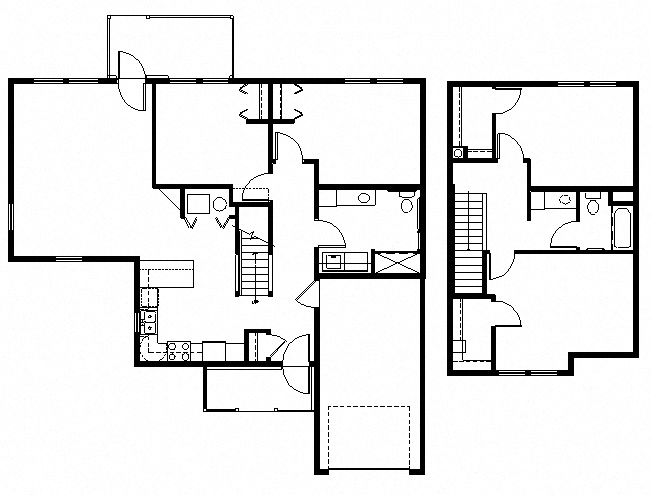 Floor plan for 3 beds, 1.5 baths, 2046 sqft